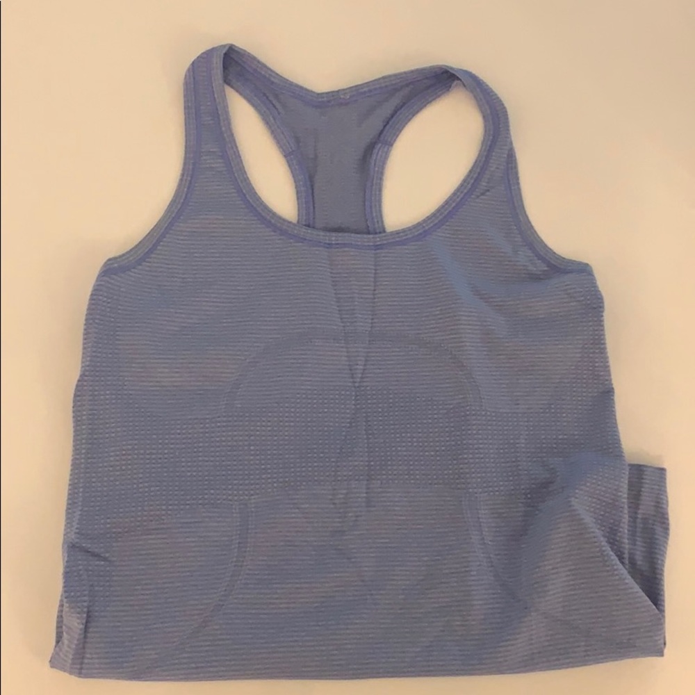 Lululemon racerback blue tank top. Size 8